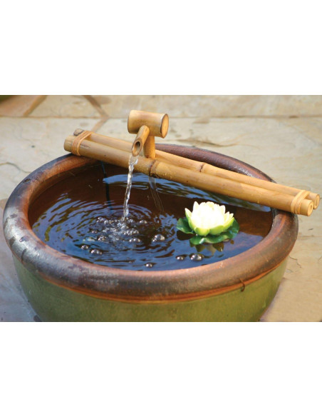 Fuente de Agua Zen Bamboo Accents 45.72 cm Resistente Exterior Fuente de Agua Zen Bamboo Accents 45.72 cm Resistente Exterior