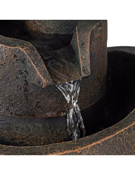 Fuente de Mesa Zen Moderna John Timberland 24.8 cm Bronce Fuente de Mesa Zen Moderna John Timberland 24.8 cm Bronce