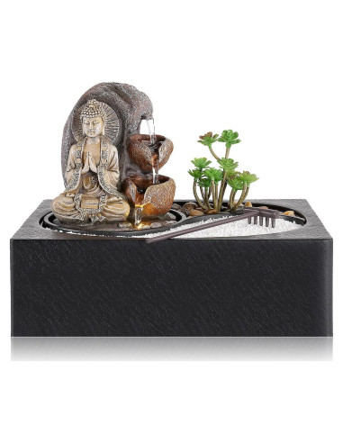 Fuente de Agua Interior WICHEMI con Luz LED 29x21x22.5cm