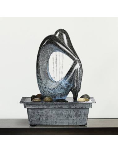 Fuente de Mesa LED John Timberland 25.4 cm Piedra Falsa