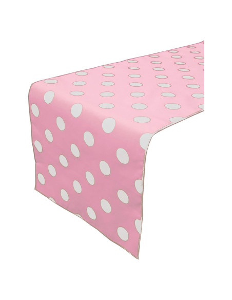 Caminito de Mesa de Algodón Zen Creative 30x274 cm Blanco Rosa Caminito de Mesa de Algodón Zen Creative 30x274 cm Blanco Rosa