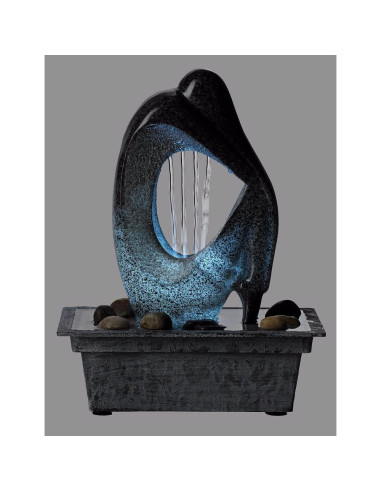 Fuente de Mesa LED John Timberland 25.4 cm Piedra Falsa