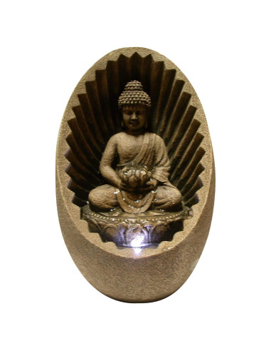 Fuente de Agua de Mesa Buda Zen Alpine WIN322 28 cm LED