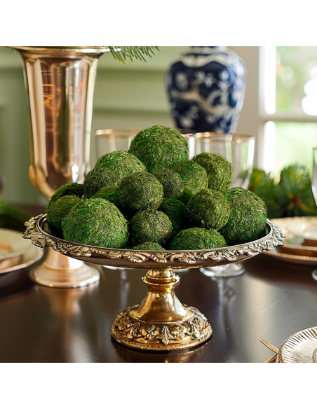 Paquete de 18 bolas de musgo seco decorativas Biubee Paquete de 18 bolas de musgo seco decorativas Biubee