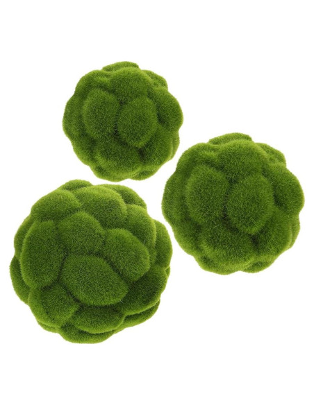 Bolas de Musgo Artificial Cabilock 3 Piezas 10-15cm Verde Bolas de Musgo Artificial Cabilock 3 Piezas 10-15cm Verde