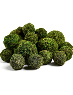 Bolas de Musgo Artificial Usmola 18pcs Verde 3.2" y 2" 2