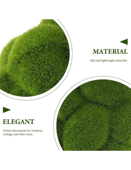 Bolas de Musgo Artificial Cabilock 3 Piezas 10-15cm Verde Bolas de Musgo Artificial Cabilock 3 Piezas 10-15cm Verde