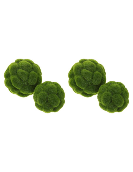 Bolas de Musgo Verde Artificial STOBAZA - 12cm y 10cm - Decoración Bolas de Musgo Verde Artificial STOBAZA - 12cm y 10cm - Decoración