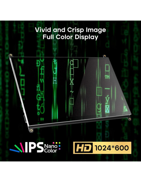 Monitor Táctil 10.1" ROADOM FHD 1024x600 HDMI Raspberry Pi Monitor Táctil 10.1" ROADOM FHD 1024x600 HDMI Raspberry Pi