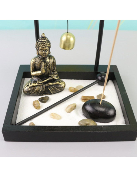 Estatua de Buda ERINGOGO Jardín Zen Miniatura 15x13cm Estatua de Buda ERINGOGO Jardín Zen Miniatura 15x13cm