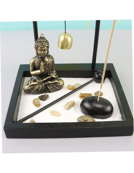 Jardín Zen Miniatura con Estatua de Buda 15x13cm Decoración Jardín Zen Miniatura con Estatua de Buda 15x13cm Decoración