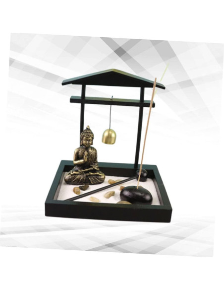 Jardín Zen Miniatura con Estatua de Buda 15x13cm Decoración Jardín Zen Miniatura con Estatua de Buda 15x13cm Decoración