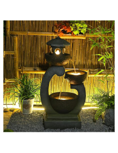 Fuente de Agua Zen Tankana 90.2 cm con Luces LED y Bomba