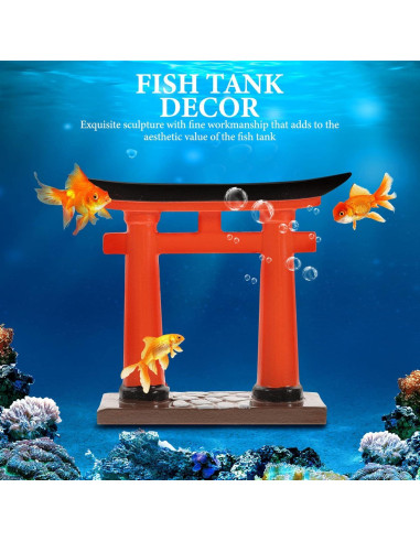 Miniatura Puerta Torii Japonesa STOBOK 7.9x2x7.9cm Resina