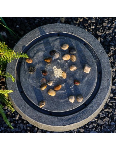 Fuente de Agua para Jardín Tankana 45.72x45.72cm Gris Resina Fuente de Agua para Jardín Tankana 45.72x45.72cm Gris Resina