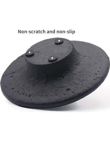 Soporte de Vela de Cemento Negro VSPDVO 15x15 cm para Meditación