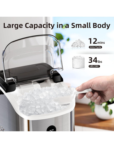 Fabricador de Hielo Antarctic Star Nugget 34 kg/24H Acero Inoxidable Fabricador de Hielo Antarctic Star Nugget 34 kg/24H Acero Inoxidable