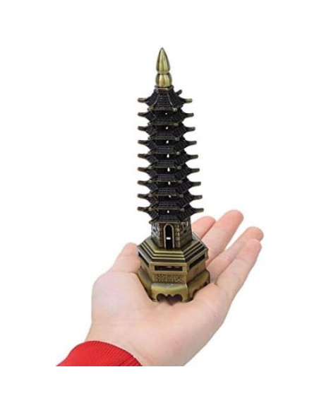 Estatua de Torre Pagoda Feng Shui Hztyyier 18cm Metal Vintage Estatua de Torre Pagoda Feng Shui Hztyyier 18cm Metal Vintage