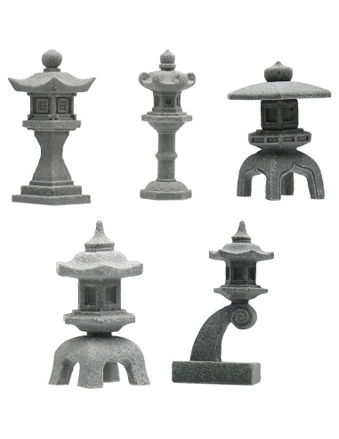 Conjunto de 5 Linternas Japonesas Vkinman para Jardín