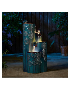 Fuente de Agua Exterior Glitzhome 80.65 cm Cerámica Turquesa