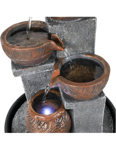 Fuente de Agua de Escritorio Agoodping con Luces LED 40cm