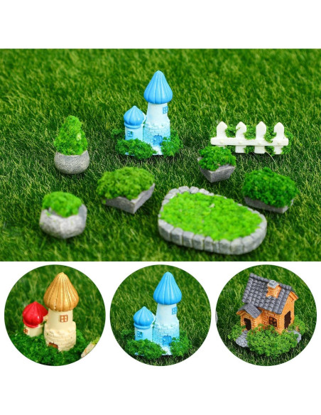Juego de Adornos de Jardín en Miniatura Toddmomy - Resina Multicolor Juego de Adornos de Jardín en Miniatura Toddmomy - Resina Multicolor