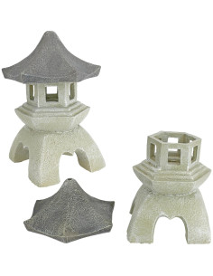 Estatuas de Pagoda Mediana Design Toscano NG729869 - Juego de 2 2