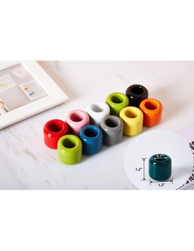 Soporte de Vela de Cerámica XZJMY Multicolor 10 Pcs 3 cm