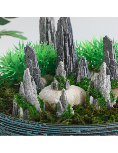 Decoración de Rocalla de Resina Miniatura Yardwe - 8 Piezas