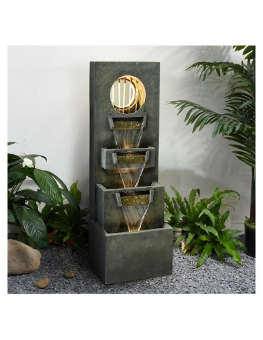 Fuente de Agua Moderna watnature 100 cm con Luz LED y Bomba