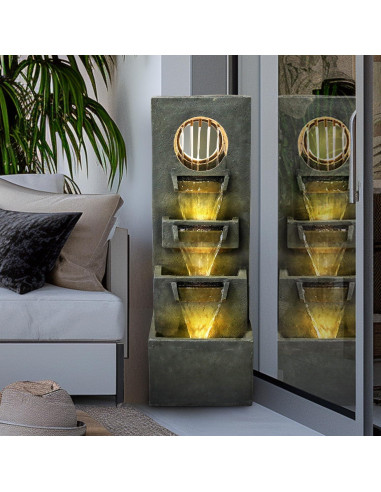 Fuente de Agua Moderna watnature 100 cm con Luz LED y Bomba