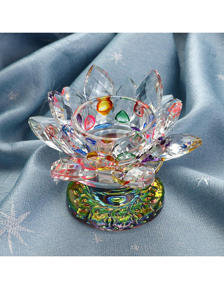 Soporte para Vela de Cristal OwnMy Flor de Loto 11.2cm Soporte para Vela de Cristal OwnMy Flor de Loto 11.2cm