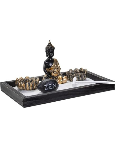 Jardín Zen de Mesa Pacific Giftware con Estatua de Buda y Velas Jardín Zen de Mesa Pacific Giftware con Estatua de Buda y Velas