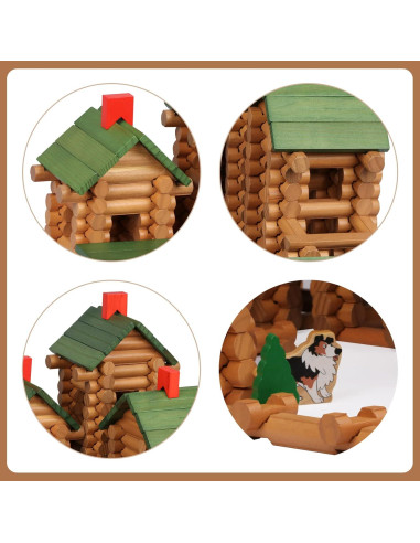 Juego de Troncos de Madera Wondertoys 530 Piezas 3+