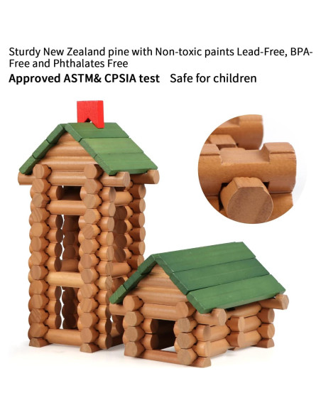 Juego de Troncos de Madera Wondertoys 530 Piezas 3+ Juego de Troncos de Madera Wondertoys 530 Piezas 3+