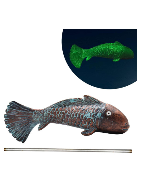 Estatua Luminosa de Pez Koi Dnoifne para Jardín 20x4.8x6 cm Estatua Luminosa de Pez Koi Dnoifne para Jardín 20x4.8x6 cm