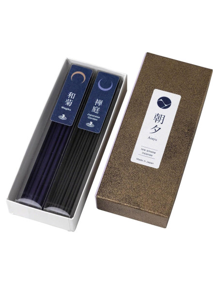 Set de Incienso Asayu Japón - Jardín Japonés Zen y Crisantemo Wagiku, 40g Set de Incienso Asayu Japón - Jardín Japonés Zen y Crisantemo Wagiku, 40g