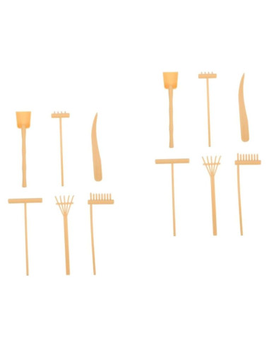 Set de 12 Mini Rastrillos de Jardín FAVOMOTO para Arena Zen