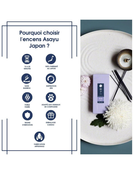 Set de Incienso Asayu Japón - Jardín Japonés Zen y Crisantemo Wagiku, 40g Set de Incienso Asayu Japón - Jardín Japonés Zen y Crisantemo Wagiku, 40g