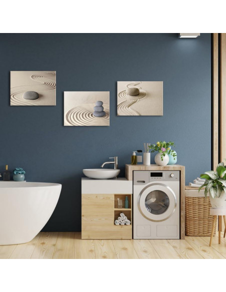 Arte de Pared Lienzo Zen Stone Apicoture 3 Paneles 30x40cm Arte de Pared Lienzo Zen Stone Apicoture 3 Paneles 30x40cm