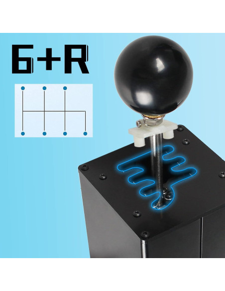 Simulador USB Shifter GSTP 64 Bits Freno de Mano 6+R Simulador USB Shifter GSTP 64 Bits Freno de Mano 6+R