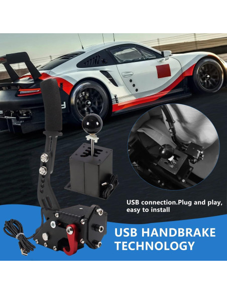 Simulador USB Shifter GSTP 64 Bits Freno de Mano 6+R Simulador USB Shifter GSTP 64 Bits Freno de Mano 6+R