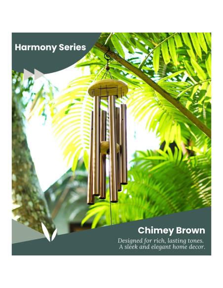 Campana de Viento Nalulu 71 cm Marrón Aluminio Exterior Campana de Viento Nalulu 71 cm Marrón Aluminio Exterior