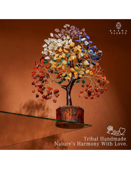 Árbol de Cristal 7 Chakra KARMAPLEDGE Hecho a Mano 30 cm Árbol de Cristal 7 Chakra KARMAPLEDGE Hecho a Mano 30 cm