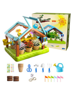 Kit de Jardinería para Niños Weiqi Invernadero con Riego y Luz