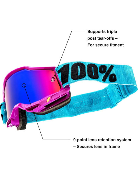 Gafas de Motocross 100% Accuri 2 Risland Oro Espejo Gafas de Motocross 100% Accuri 2 Risland Oro Espejo