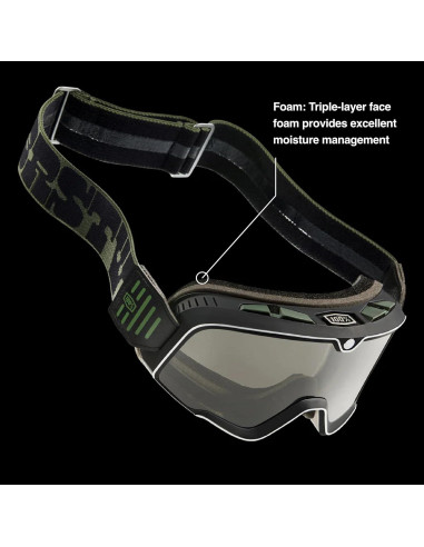 Gafas deportivas 100% BARSTOW anti-vaho policarbonato dorado