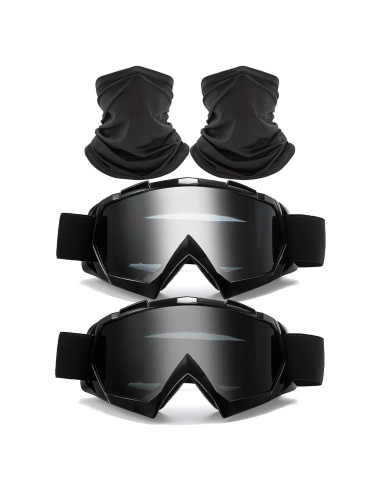 Gafas de Motocross Immoono + 2 Gaiters para Deportes al Aire Libre