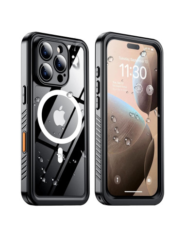 Funda Impermeable Temdan para iPhone 16 Pro Max - Negro