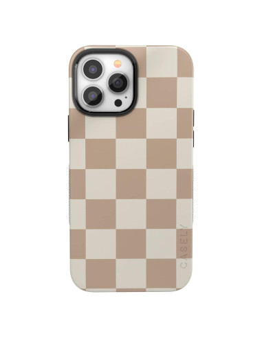 Funda Casely para iPhone 13 Pro Max Cuadrícula Neutra